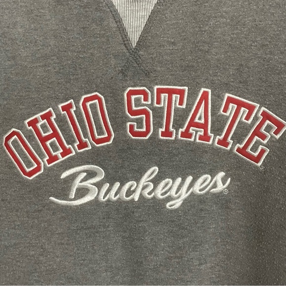 OHIO STATE BUCKEYES Sweatshirt Womens 3XL Pullover Gray Embroidered University - Picture 5 of 10